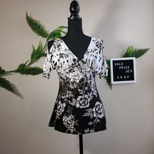 Dots Cold Shoulder Blouse